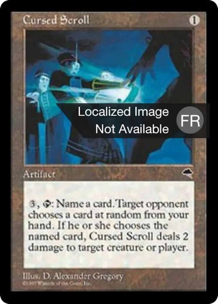Parchemin maudit — Tempest — Magic: The Gathering
