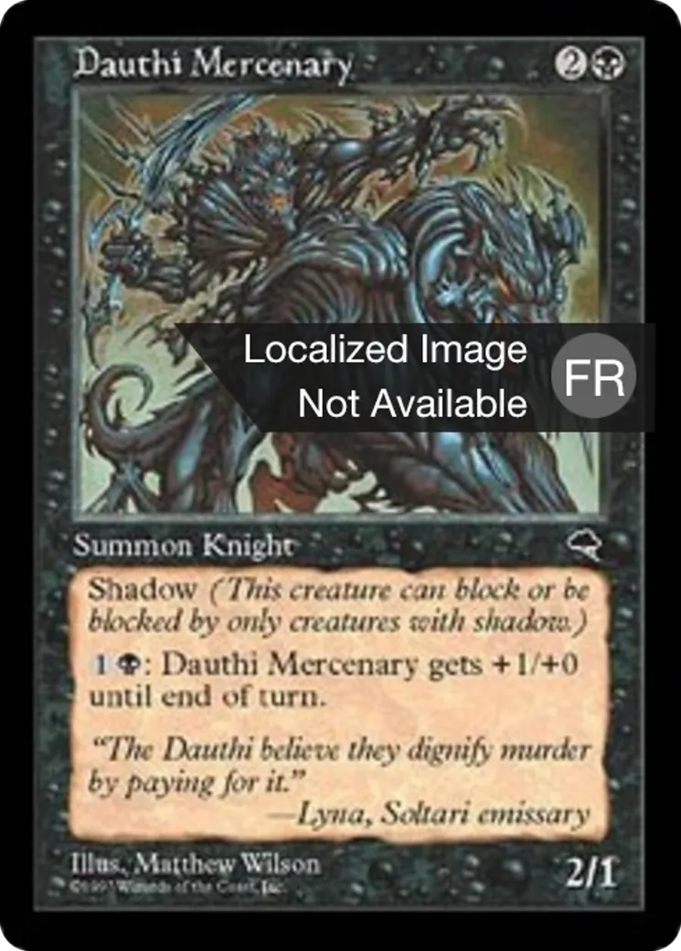 Mercenaire dauthi — Tempest — Magic: The Gathering