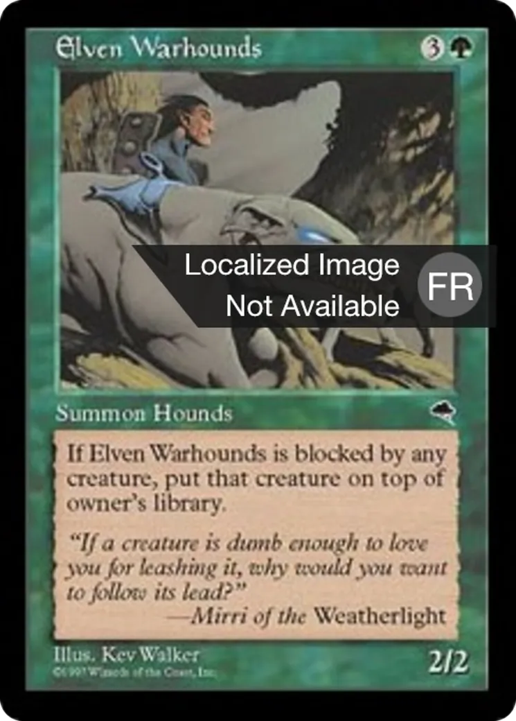 Chiens de guerre des elfes — Tempest — Magic: The Gathering