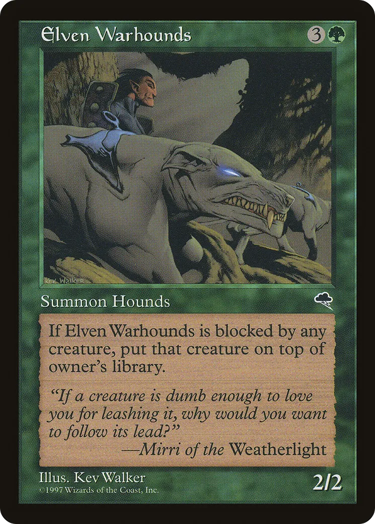 Elven Warhounds — Tempest — Magic: The Gathering