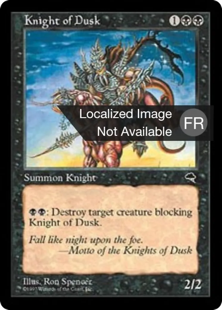 Chevalier du crépuscule — Tempest — Magic: The Gathering