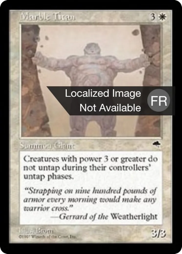 Titan de marbre — Tempest — Magic: The Gathering