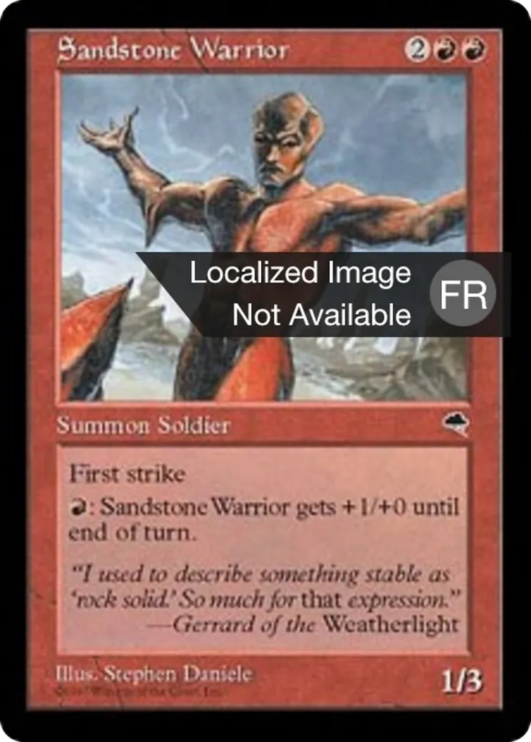 Guerrier de grès — Tempest — Magic: The Gathering