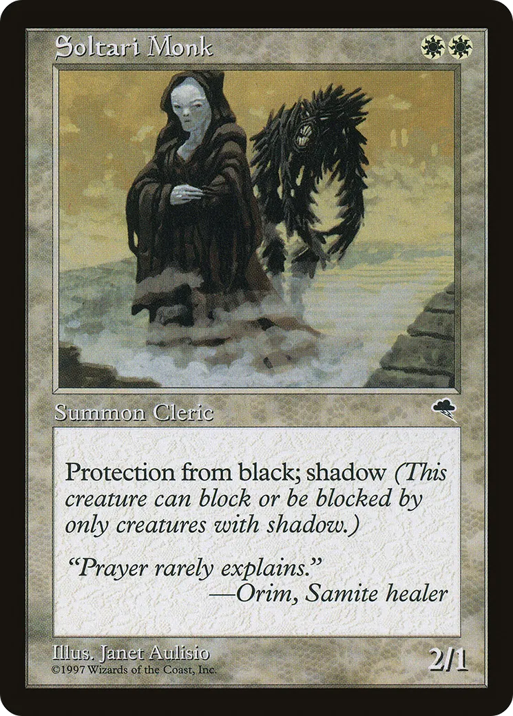 Soltari Monk — Tempest — Magic: The Gathering
