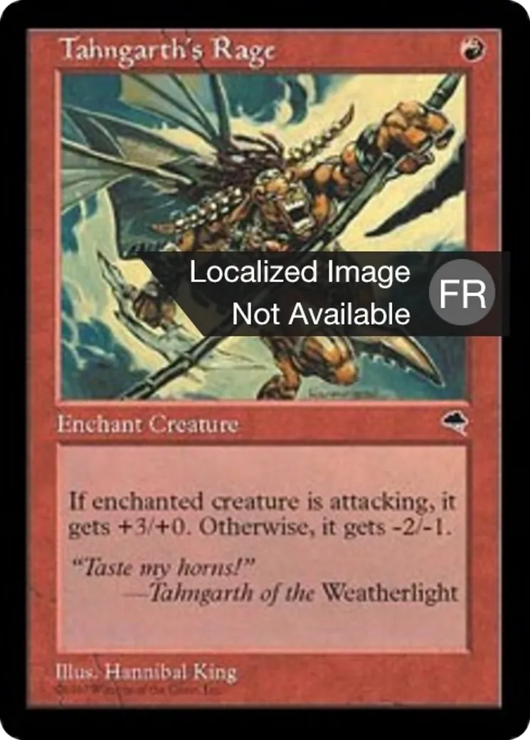 Rage de Tahngarth — Tempest — Magic: The Gathering