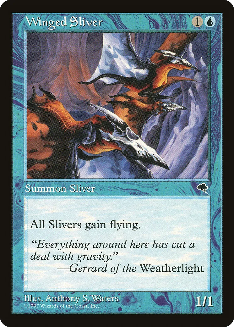Winged Sliver — Tempest — Magic: The Gathering