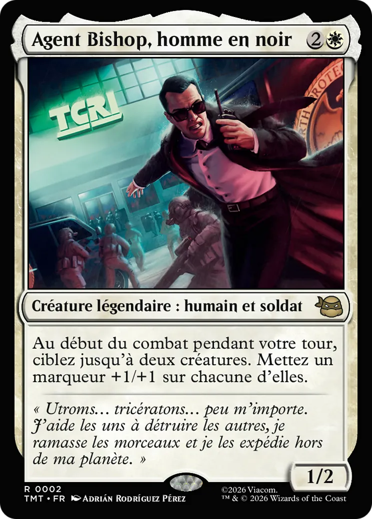 Agent Bishop, homme en noir — Teenage Mutant Ninja Turtles — Magic: The Gathering