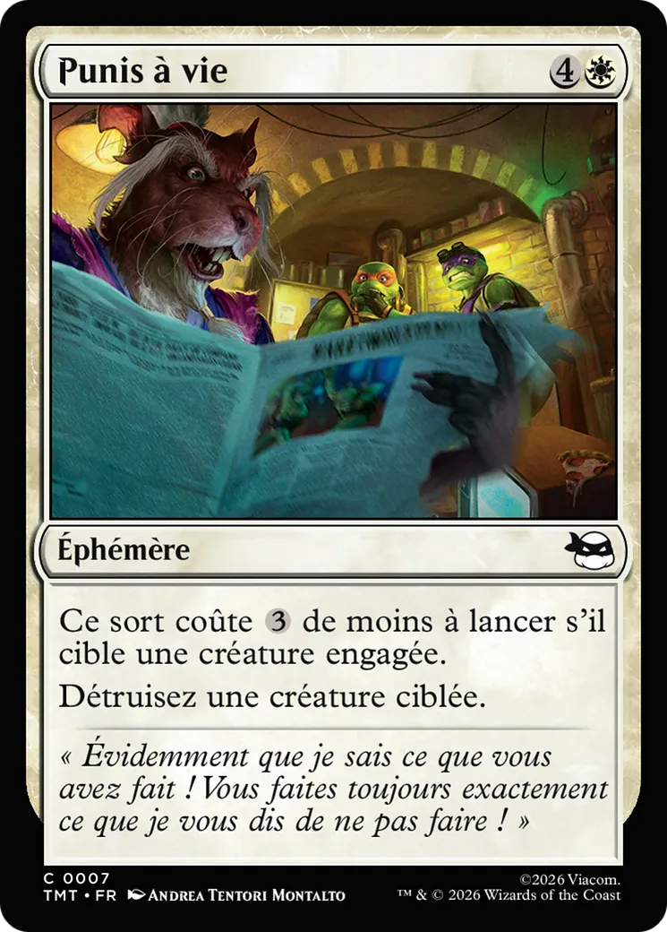 Punis à vie — Teenage Mutant Ninja Turtles — Magic: The Gathering