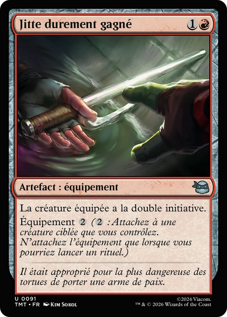 Jitte durement gagné — Teenage Mutant Ninja Turtles — Magic: The Gathering