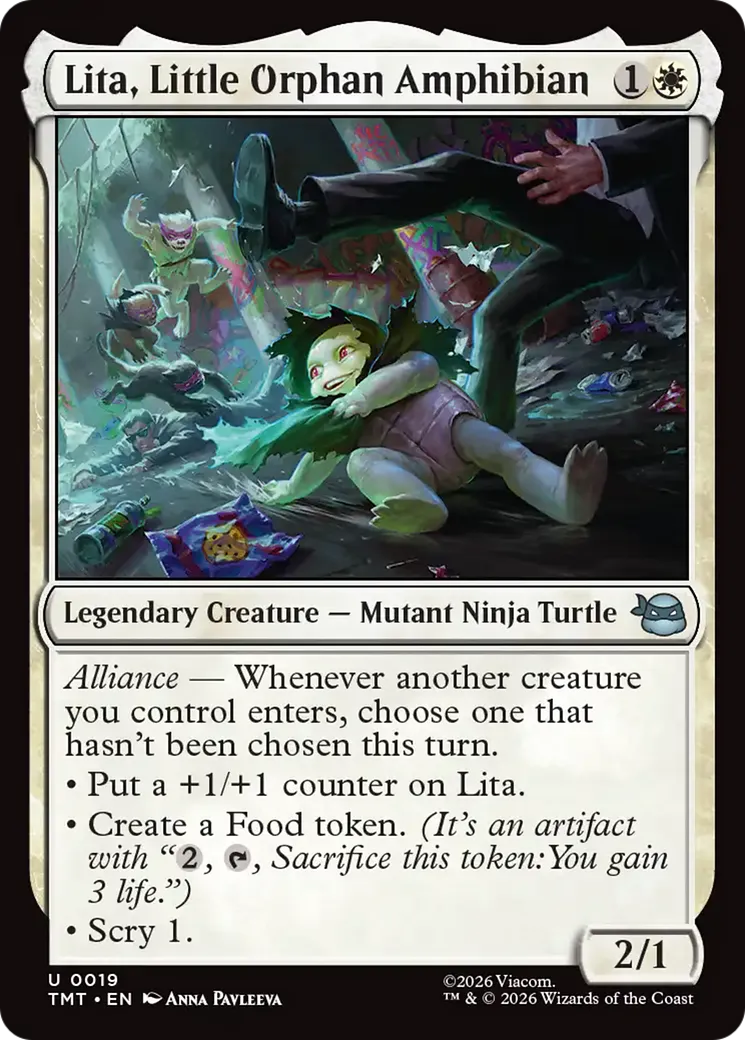 Lita, petite orpheline amphibie — Teenage Mutant Ninja Turtles — Magic: The Gathering