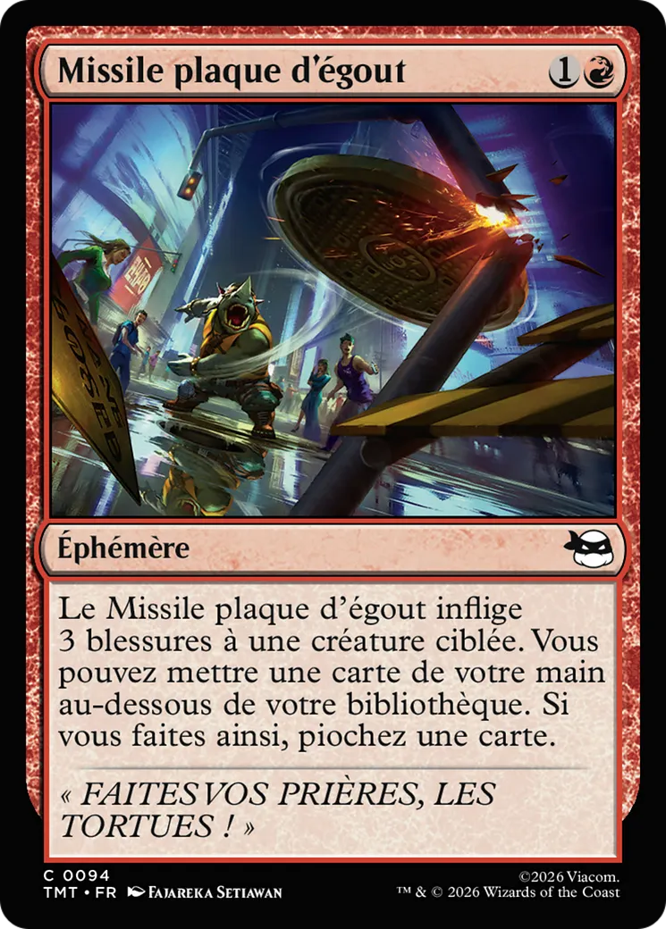 Missile plaque d'égout — Teenage Mutant Ninja Turtles — Magic: The Gathering