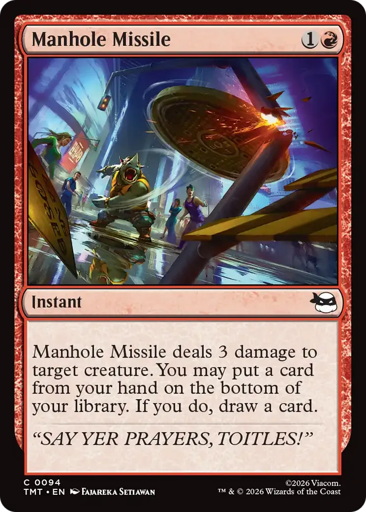 Missile plaque d'égout — Teenage Mutant Ninja Turtles — Magic: The Gathering