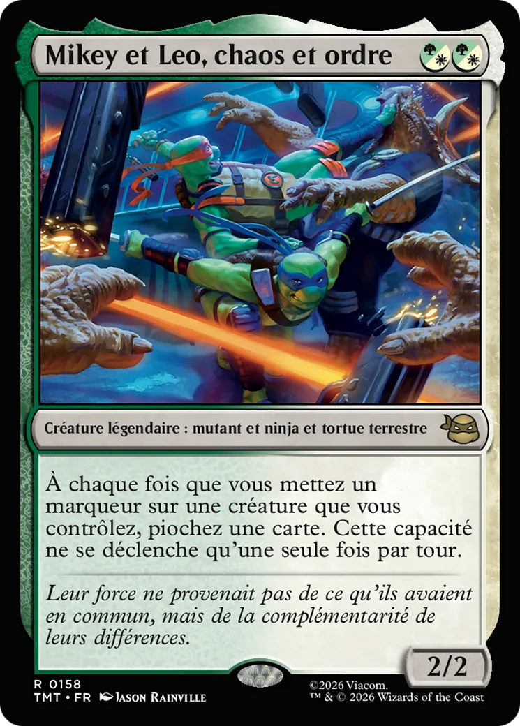 Mikey et Leo, chaos et ordre — Teenage Mutant Ninja Turtles — Magic: The Gathering