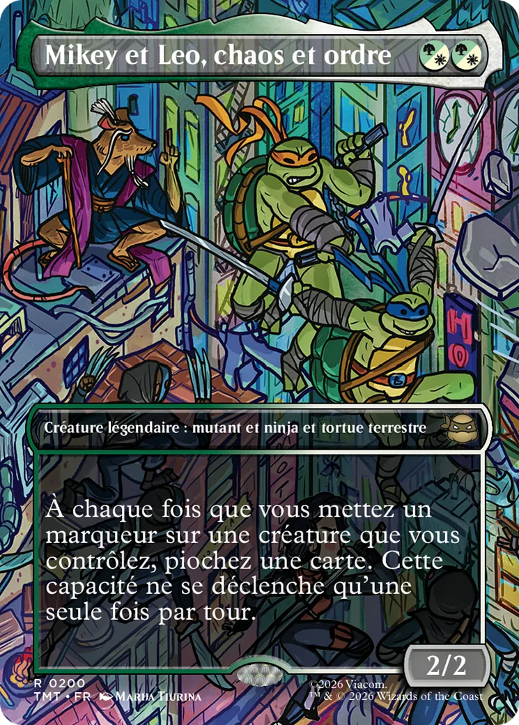 Mikey et Leo, chaos et ordre — Teenage Mutant Ninja Turtles — Magic: The Gathering