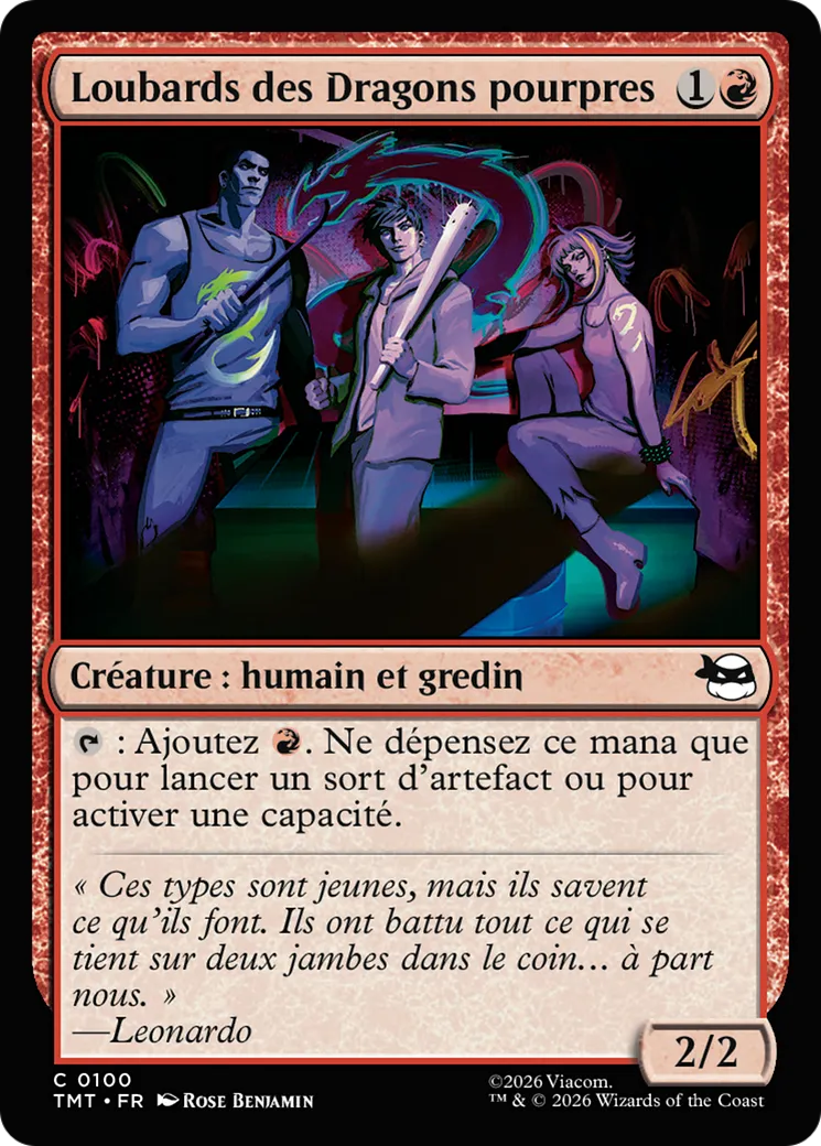 Loubards des Dragons pourpres — Teenage Mutant Ninja Turtles — Magic: The Gathering
