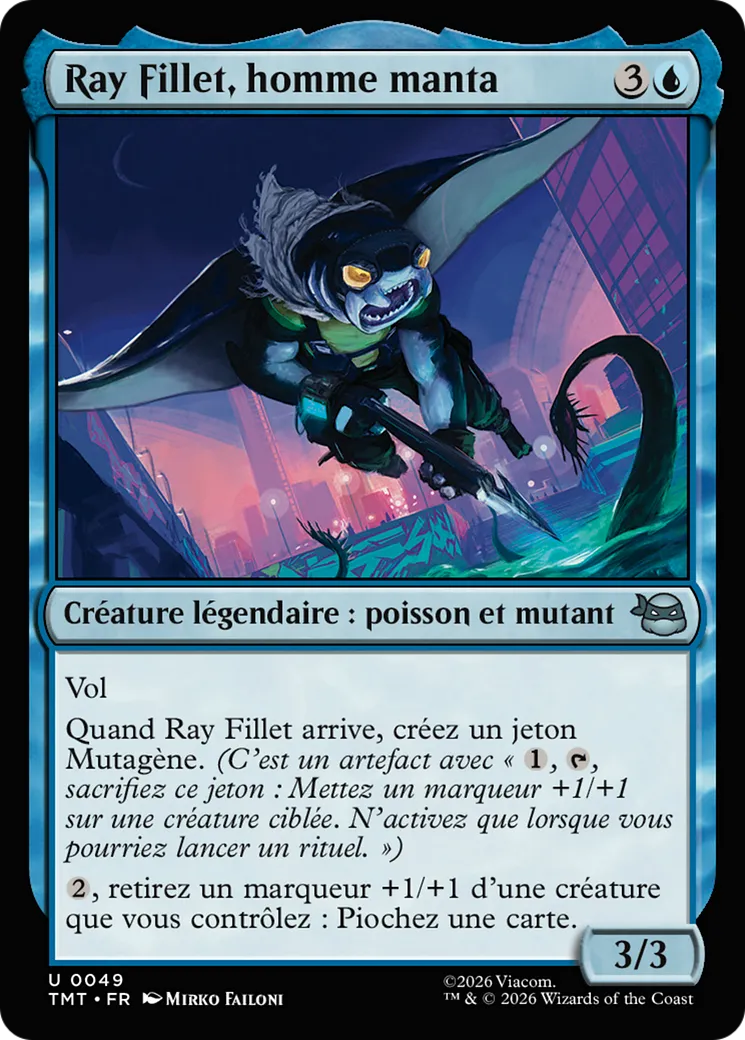 Ray Fillet, homme manta — Teenage Mutant Ninja Turtles — Magic: The Gathering