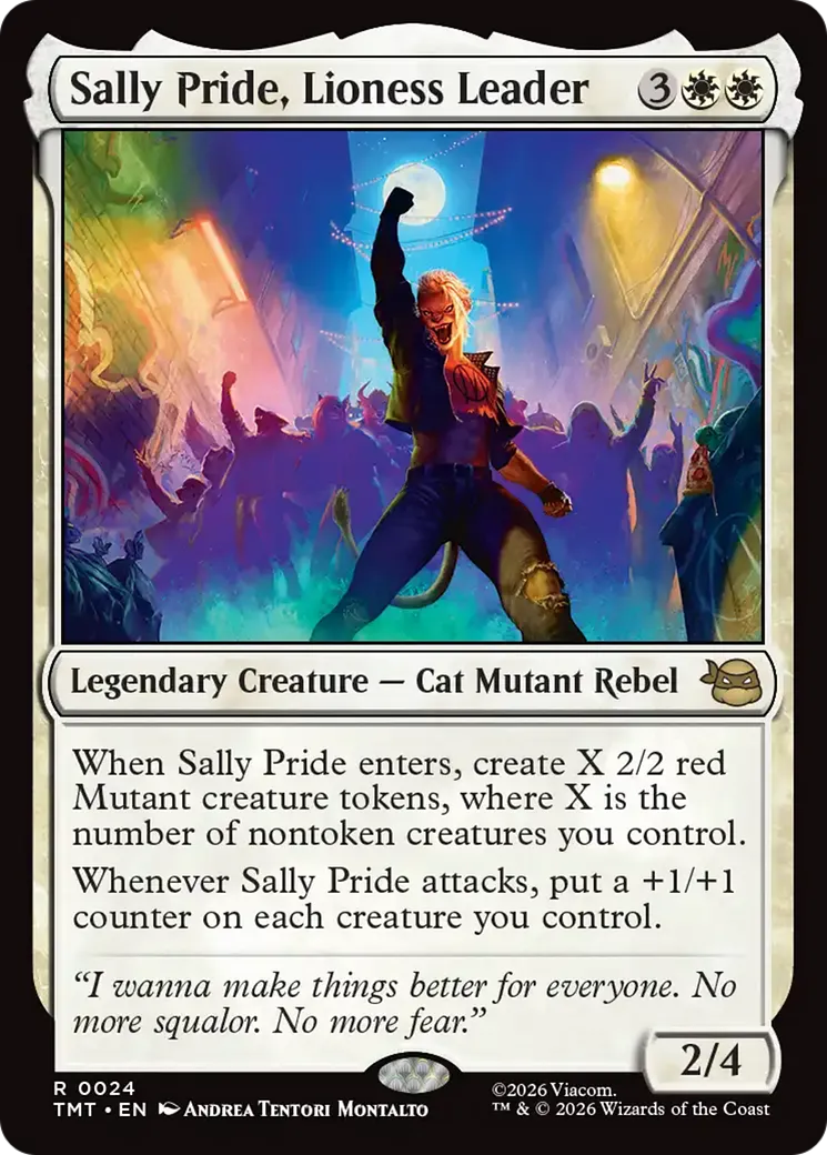 Sally Pride, meneuse lionne — Teenage Mutant Ninja Turtles — Magic: The Gathering