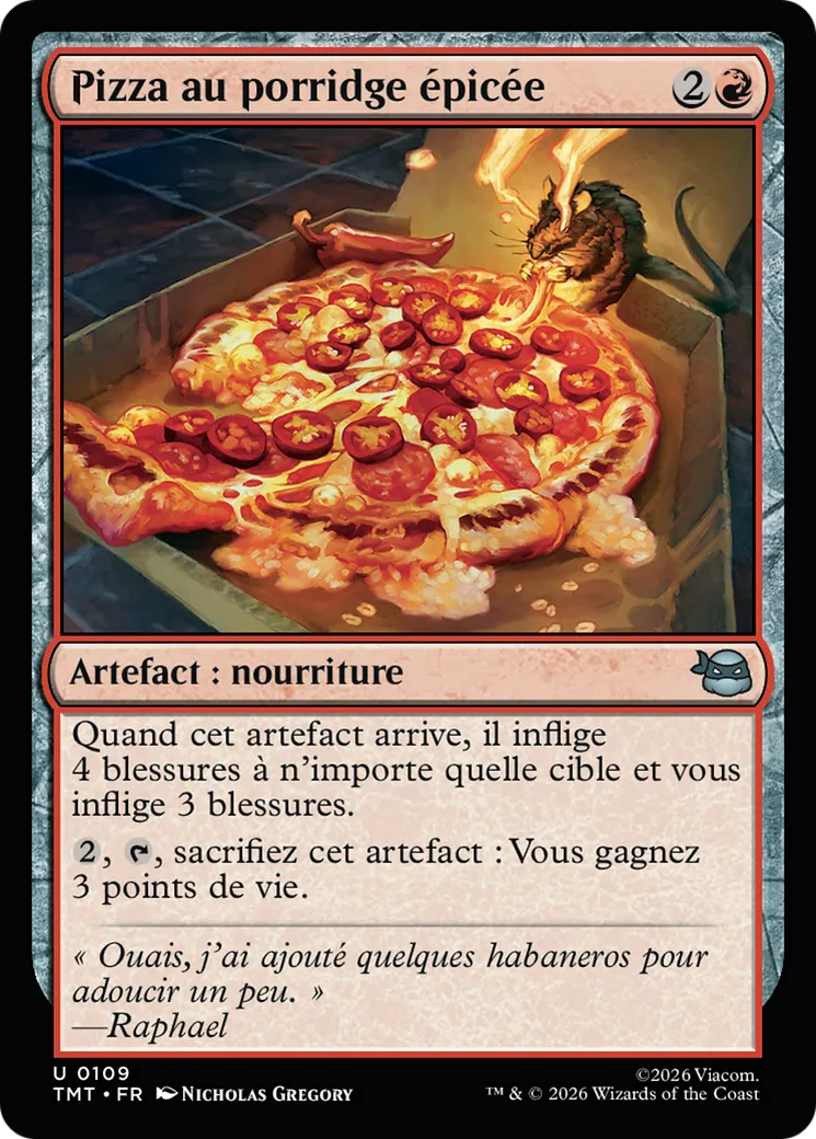 Pizza au porridge épicée — Teenage Mutant Ninja Turtles — Magic: The Gathering