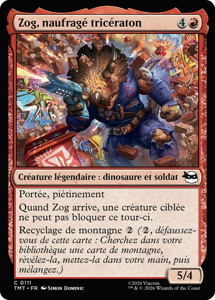 Zog, naufragé tricératon — Teenage Mutant Ninja Turtles — Magic: The Gathering