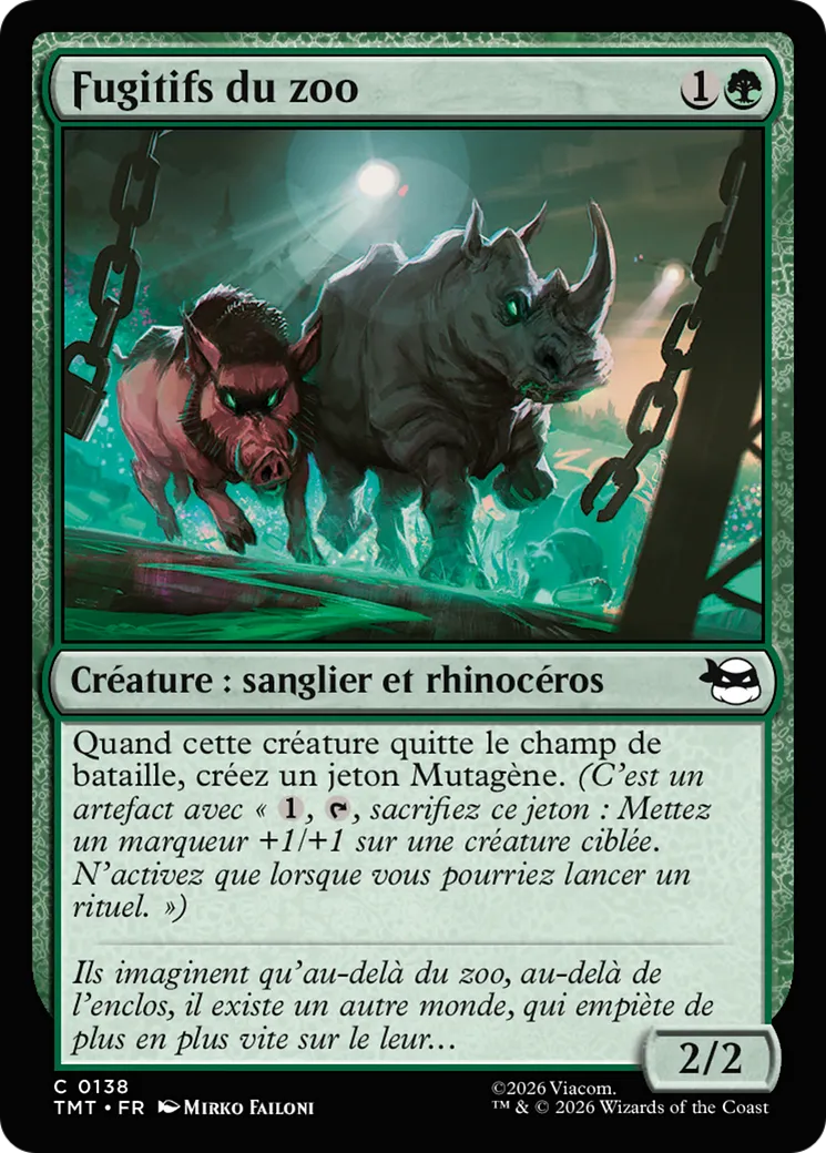 Fugitifs du zoo — Teenage Mutant Ninja Turtles — Magic: The Gathering