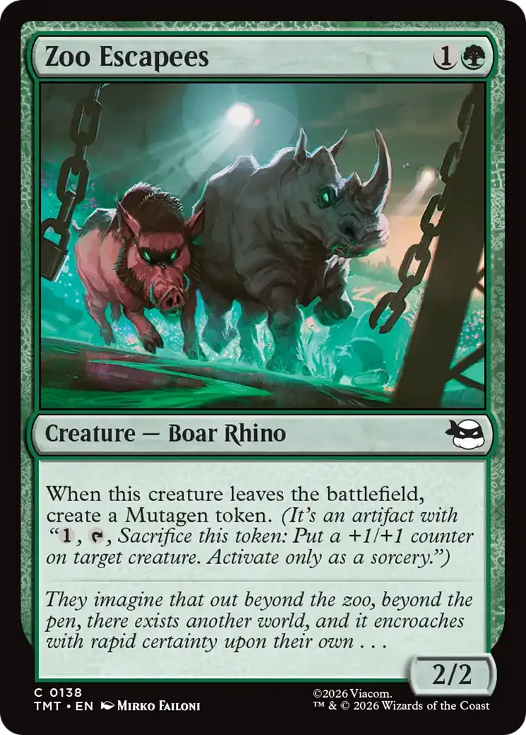 Zoo Escapees — Teenage Mutant Ninja Turtles — Magic: The Gathering