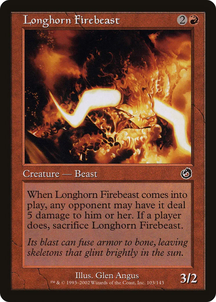 Longhorn Firebeast — Torment — Magic: The Gathering