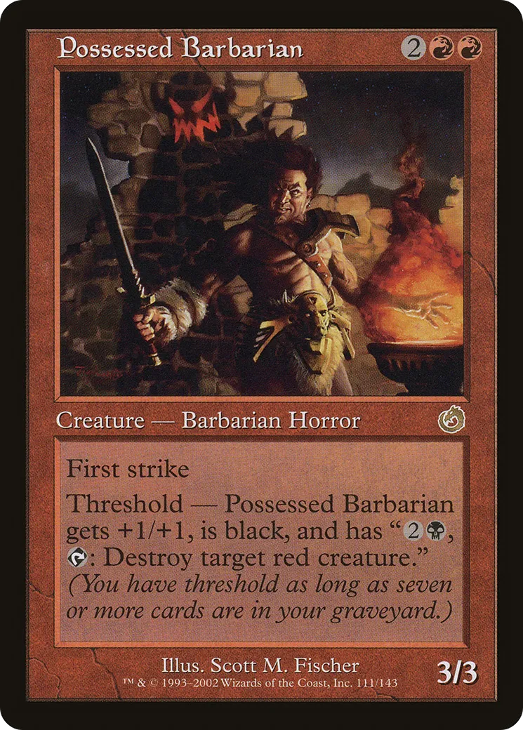 Possessed Barbarian — Torment — Magic: The Gathering