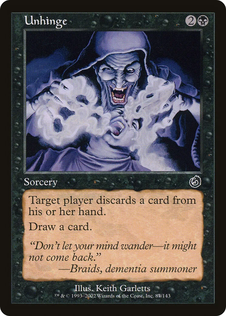 Unhinge — Torment — Magic: The Gathering