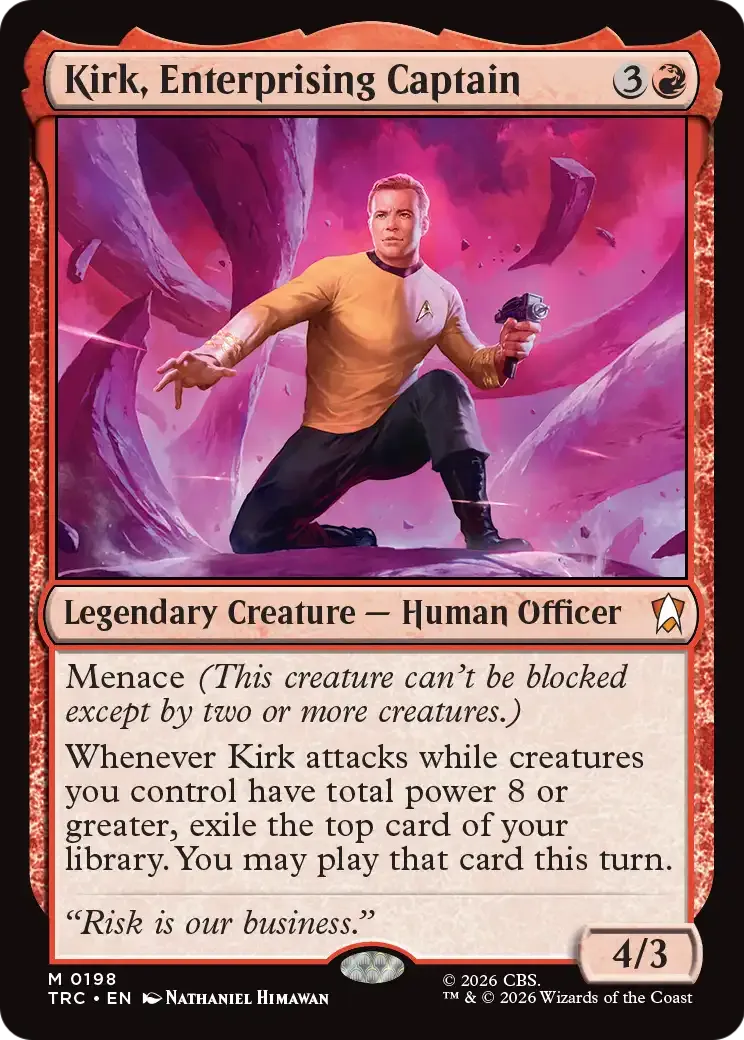 Kirk, Enterprising Captain from Star Trek Commander - Magic: The Gathering