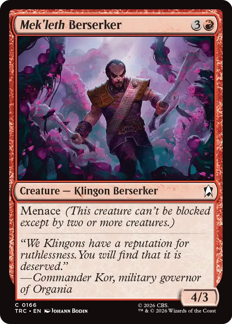 Mek'leth Berserker — Star Trek Commander — Magic: The Gathering