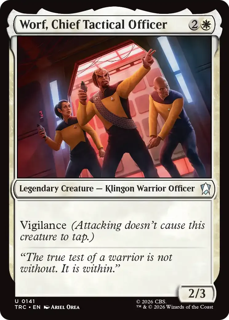 Worf, Chief Tactical Officer — Star Trek Commander — Magic: The Gathering