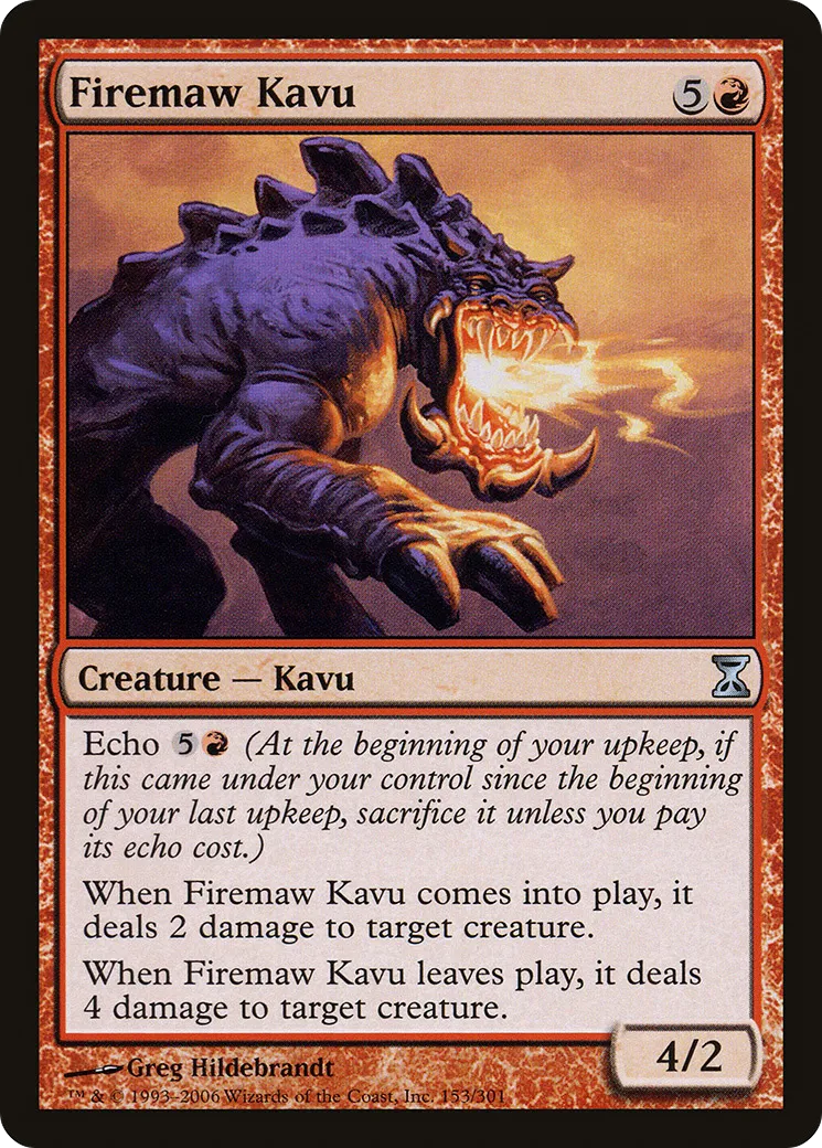 Firemaw Kavu — Time Spiral — Magic: The Gathering