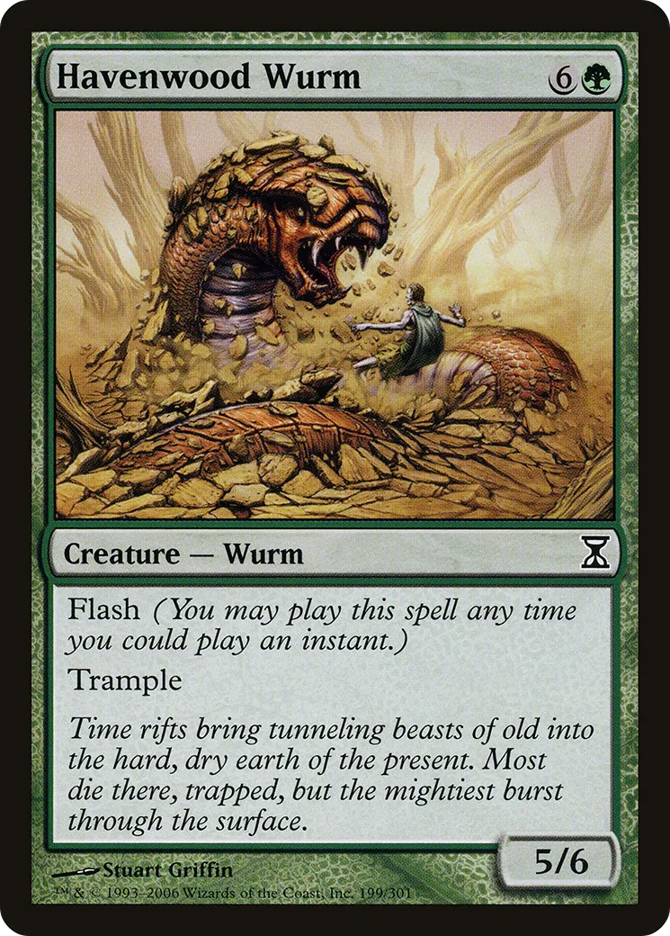 Havenwood Wurm — Time Spiral — Magic: The Gathering
