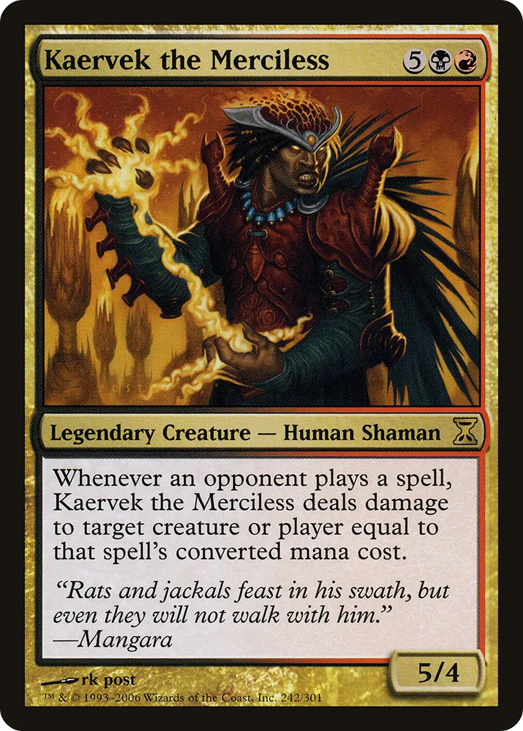 Kaervek the Merciless — Time Spiral — Magic: The Gathering