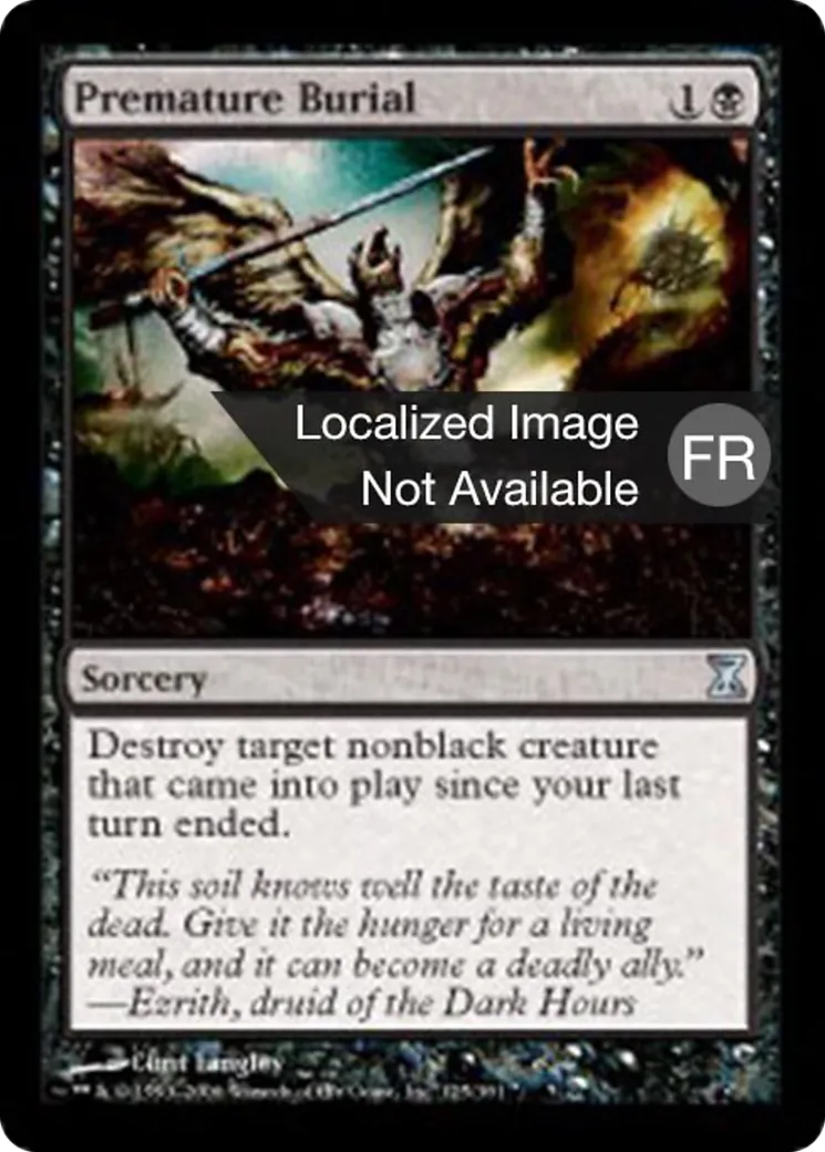 Enterrement prématuré — Time Spiral — Magic: The Gathering