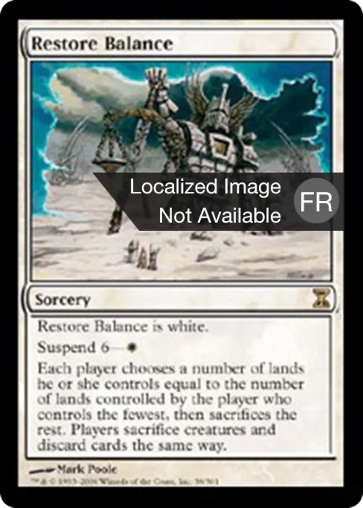 Rectification de l'équilibre — Time Spiral — Magic: The Gathering