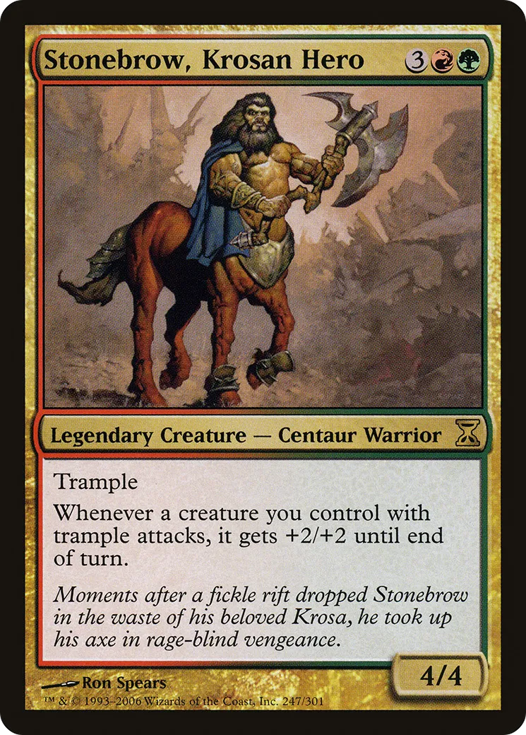 Stonebrow, Krosan Hero — Time Spiral — Magic: The Gathering