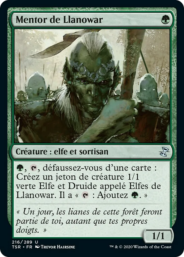 Mentor de Llanowar — Time Spiral Remastered — Magic: The Gathering