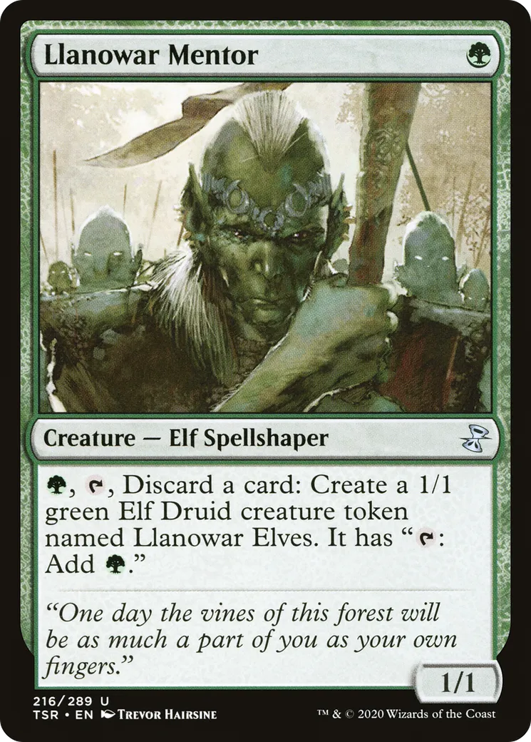 Llanowar Mentor — Time Spiral Remastered — Magic: The Gathering