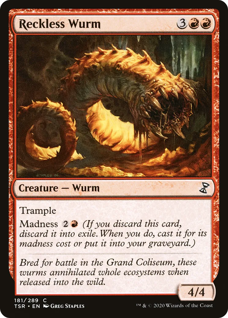 Reckless Wurm — Time Spiral Remastered — Magic: The Gathering