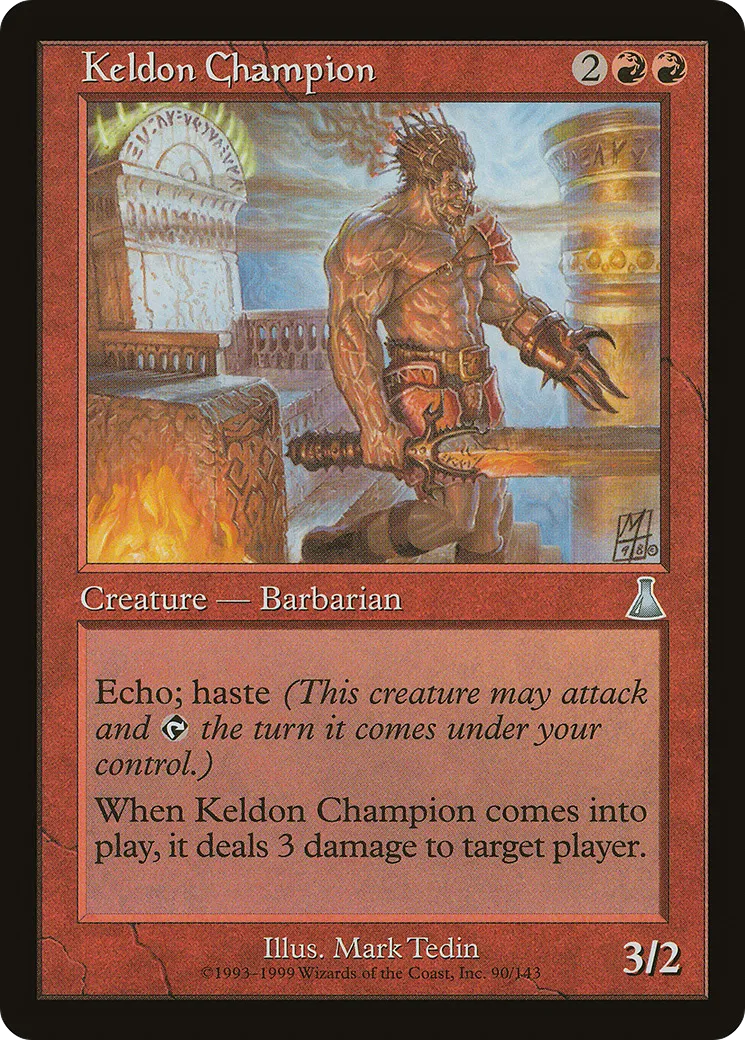 Keldon Champion — Urza's Destiny — Magic: The Gathering