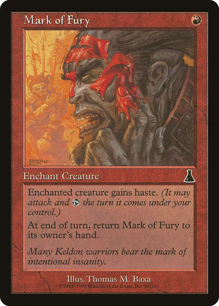 Mark of Fury — Urza's Destiny — Magic: The Gathering