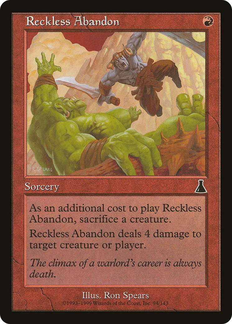 Reckless Abandon — Urza's Destiny — Magic: The Gathering
