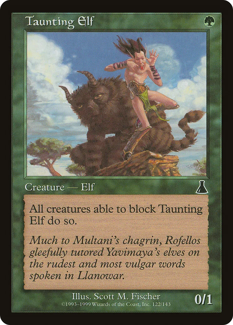 Taunting Elf — Urza's Destiny — Magic: The Gathering