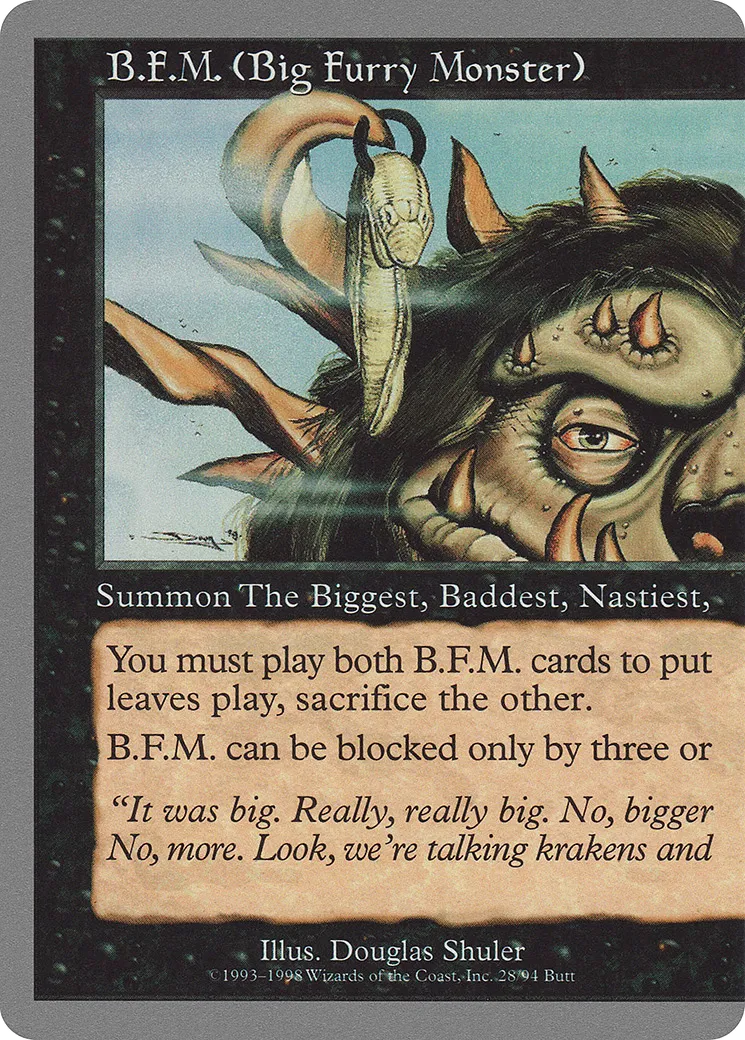 B.F.M. (Big Furry Monster) — Unglued — Magic: The Gathering