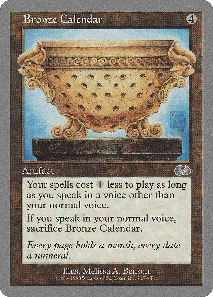 Bronze Calendar — Unglued — Magic: The Gathering