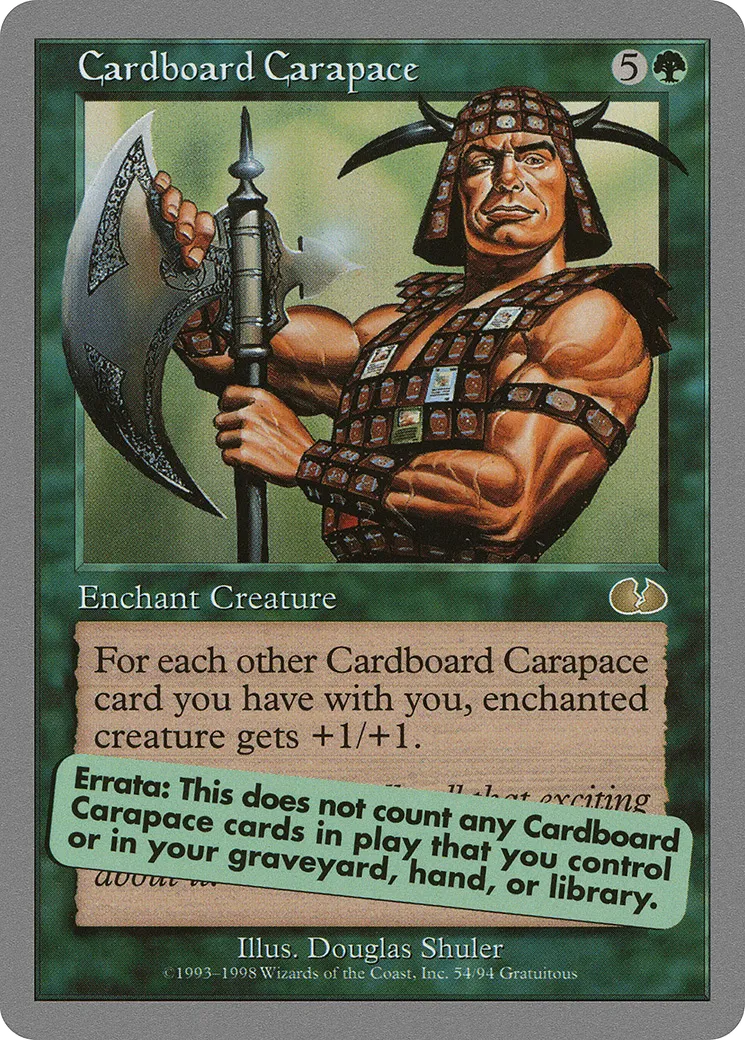 Cardboard Carapace — Unglued — Magic: The Gathering