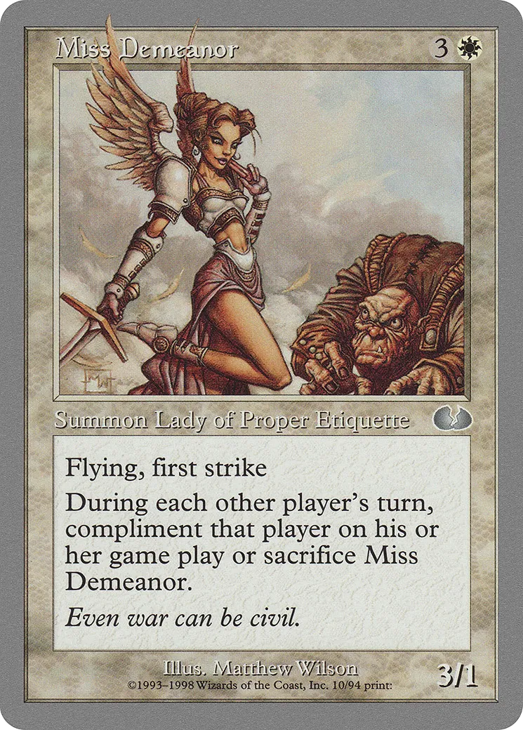 Miss Demeanor — Unglued — Magic: The Gathering