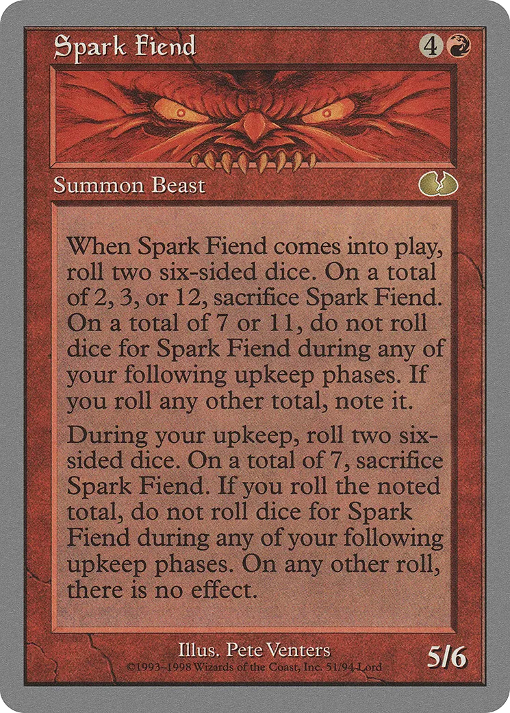 Spark Fiend — Unglued — Magic: The Gathering