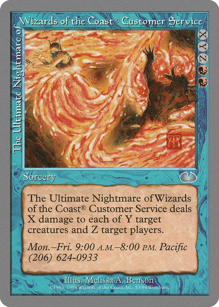 The Ultimate Nightmare of Wizards of the Coast® Customer Service — Unglued — Magic: The Gathering